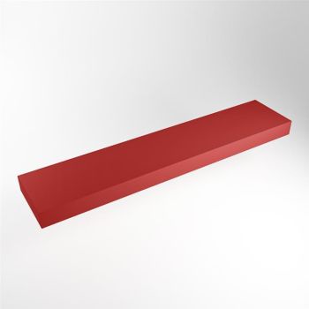 aufsatzplatte l freih&auml;ngend solid surface 200 cm rot...