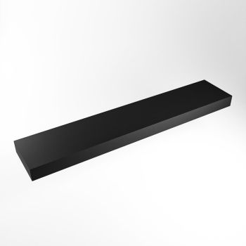 aufsatzplatte l freihängend solid surface 210 cm schwarz m49861ub