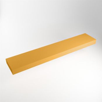 aufsatzplatte l freihängend solid surface 220 cm gelb m49862ch