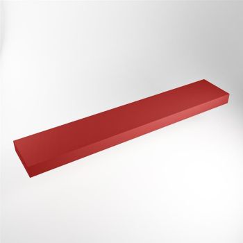 aufsatzplatte l freih&auml;ngend solid surface 230 cm rot...