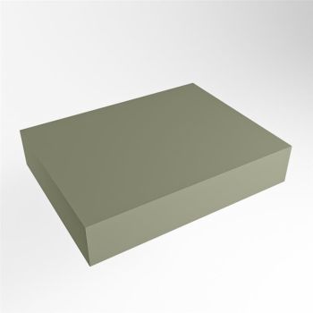 aufsatzplatte xl freihängend Solid Surface 60 cm army grün m49864ar