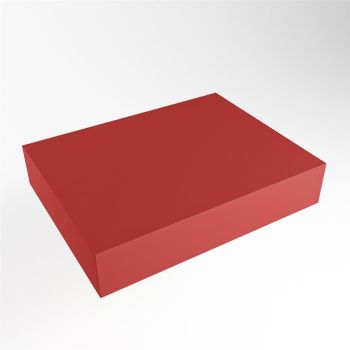 aufsatzplatte xl freih&auml;ngend Solid Surface 60 cm rot...