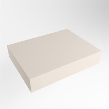aufsatzplatte xl freihängend Solid Surface 60 cm leinen m49864li