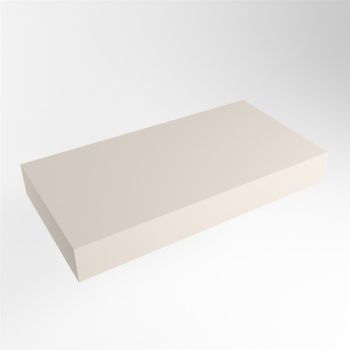 aufsatzplatte xl freihängend Solid Surface 90 cm leinen m49867li