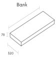 sitzbank solid surface 70 cm weiß m80051