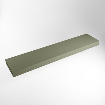aufsatzplatte xl freihängend Solid Surface 220 cm army grün m49880ar