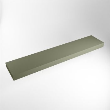 aufsatzplatte xl freihängend Solid Surface 230 cm army grün m49881ar