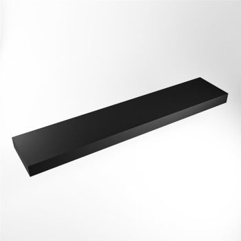 aufsatzplatte xl freihängend Solid Surface 230 cm schwarz m49881ub