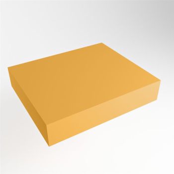 aufsatzplatte xxl freihängend Solid Surface 60 cm gelb m49882ch