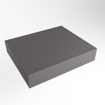 aufsatzplatte xxl freihängend Solid Surface 60 cm dunkelgrau m49882dg