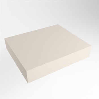 aufsatzplatte xxl freihängend Solid Surface 60 cm leinen m49882li