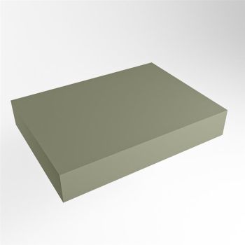 aufsatzplatte xxl freihängend Solid Surface 70 cm army grün m49883ar