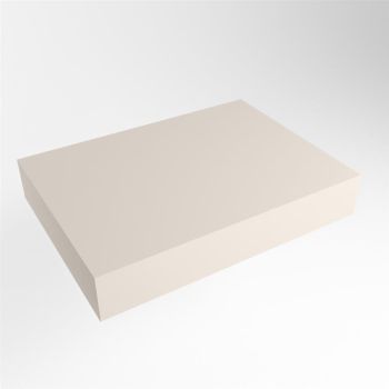 aufsatzplatte xxl freihängend Solid Surface 70 cm leinen m49883li