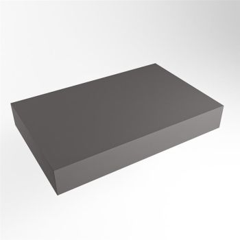 aufsatzplatte xxl freihängend Solid Surface 80 cm dunkelgrau m49884dg
