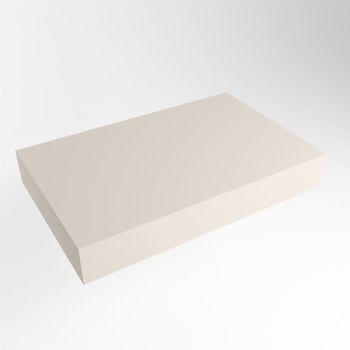 aufsatzplatte xxl freihängend Solid Surface 80 cm leinen m49884li