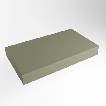 aufsatzplatte xxl freihängend Solid Surface 90 cm army grün m49885ar
