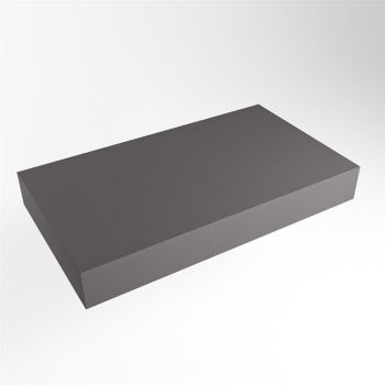 aufsatzplatte xxl freihängend Solid Surface 90 cm dunkelgrau m49885dg