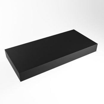 aufsatzplatte xxl freihängend Solid Surface 110 cm schwarz m49887ub