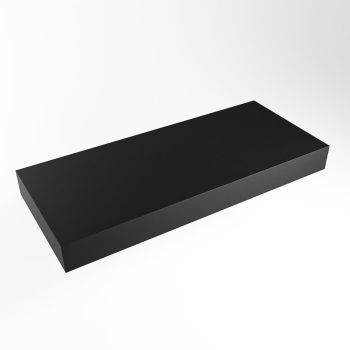 aufsatzplatte xxl freihängend Solid Surface 120 cm schwarz m49888ub