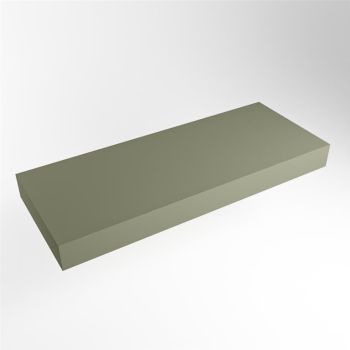 aufsatzplatte xxl freihängend Solid Surface 130 cm army grün m49889ar
