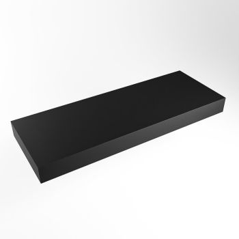 aufsatzplatte xxl freihängend Solid Surface 140 cm schwarz m49890ub