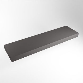 aufsatzplatte xxl freihängend Solid Surface 190 cm dunkelgrau m49895dg
