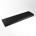 aufsatzplatte xxl freihängend Solid Surface 190 cm schwarz m49895ub