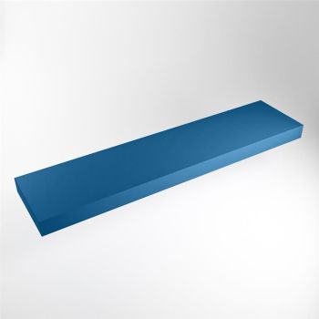 aufsatzplatte xxl freihängend Solid Surface 220 cm blau m49898je