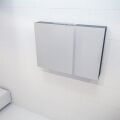 CUBB spiegelschrank 100x70x16cm farbe dunkelgrau mit 2 türen