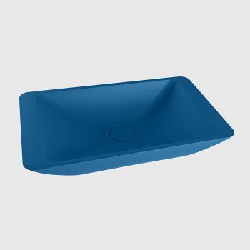 aufsatzwaschbecken solid surface topi au&szlig;en Blau...