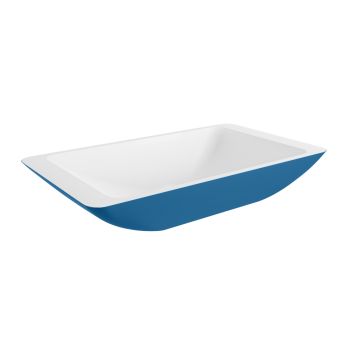 aufsatzwaschbecken solid surface topi außen Blau innen Weiß 60cm M80180jet