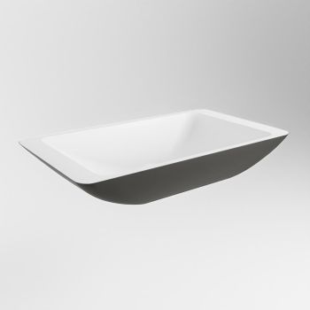 aufsatzwaschbecken solid surface topi außen Schwarz innen Weiß 60cm M80180urt