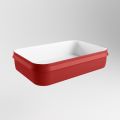 aufsatzwaschbecken solid surface arvo außen Rot innen Weiß 55cm M80179fit