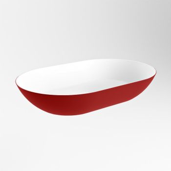 aufsatzwaschbecken solid surface omni außen Rot innen Weiß 55cm M80178fit