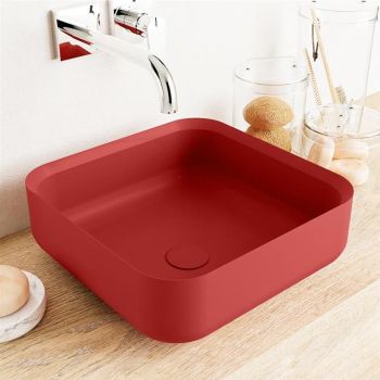 aufsatzwaschbecken solid surface binx au&szlig;en Rot...