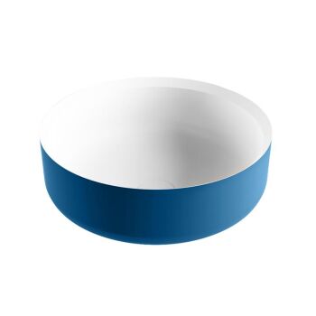 aufsatzwaschbecken solid surface coss außen Blau innen Weiß 36cm M49901jet
