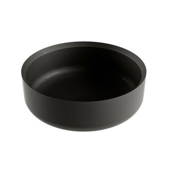 aufsatzwaschbecken solid surface coss außen Schwarz innen Schwarz 36cm M49901ur
