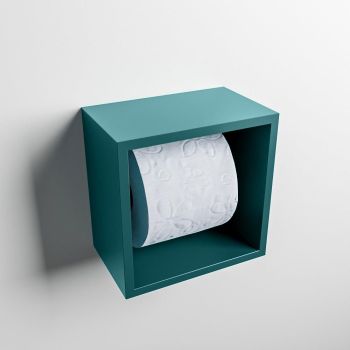 toilettenpapierhalter solid surface w&uuml;rfel ozeanblau