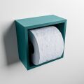 toilettenpapierhalter solid surface halbe würfel ozeanblau