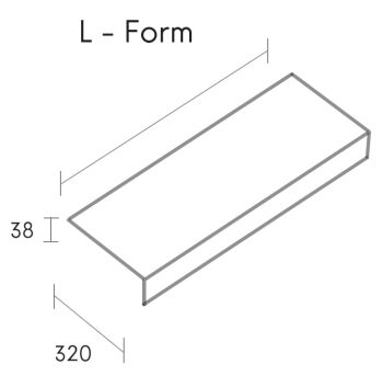 regal mdf l-form 100 cm wei&szlig; m80125