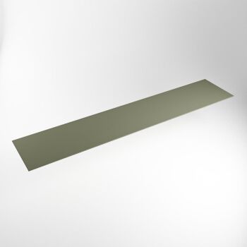 einbauplatte army gr&uuml;n solid surface 230 x 46 x 0,9 cm