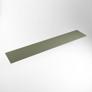 einbauplatte army gr&uuml;n solid surface 221 x 41 x 0,9 cm