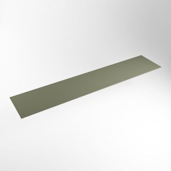 einbauplatte army grün solid surface 201 x 41 x 0,9 cm
