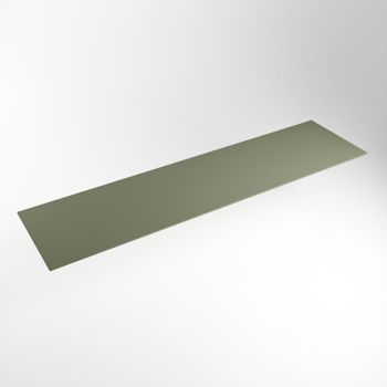 einbauplatte army gr&uuml;n solid surface 200 x 51 x 0,9 cm