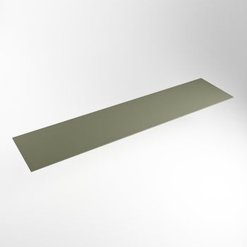 einbauplatte army gr&uuml;n solid surface 200 x 46 x 0,9 cm