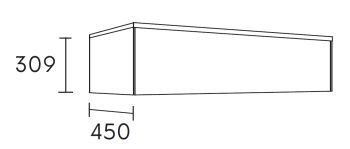 seitenschrank hängeschrank loor solid surface 70 cm m42190