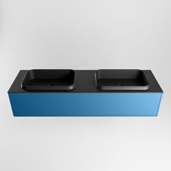 waschtisch mit unterschrank blau matt 150 cm ERIN waschtisch schwarz matt ERIN11140