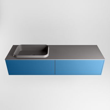 waschtisch mit unterschrank blau matt 150 cm ERIN waschtisch dunkelgrau matt ERIN11893