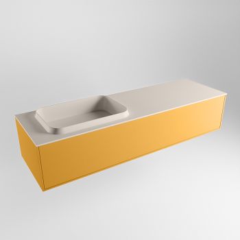 waschtisch mit unterschrank gelb matt 150 cm ERIN waschtisch leinen matt ERIN12664