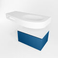 Frei hängende Waschtisch mit handtuchhalter blau 100 cm becken Weiß matt RIVA 10092
